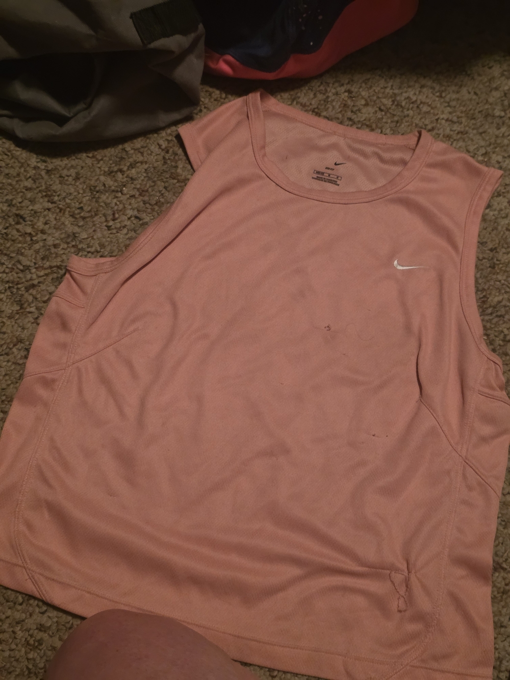 2 Nike Women's Dri-FIT Sleeveless Tank Top - Pink & Gray Crop Tops - Picture 4 of 5